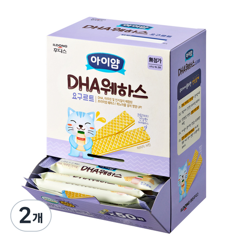 일동후디스 아동용 아이얌 DHA웨하스 6g x 50p, 요구르트, 300g, 2개