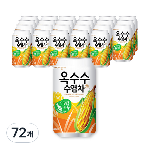 웅진 옥수수수염차, 340ml, 72개