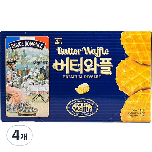 서주 버터와플 8p, 146g, 4개
