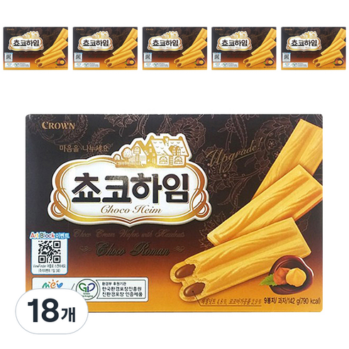 크라운 쵸코 하임, 142g, 18개