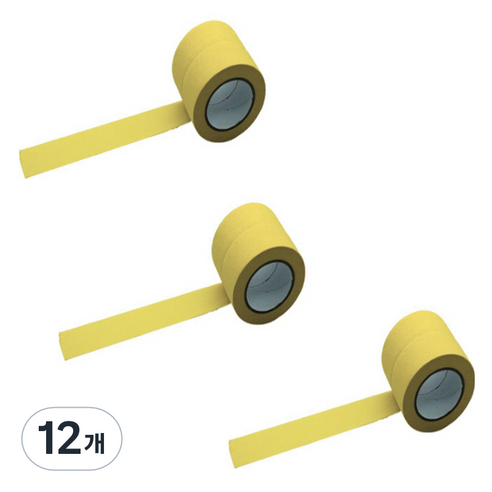 만들하비 컬러 종이 마스킹 테이프 1cm x 13m, 베이지, 12개