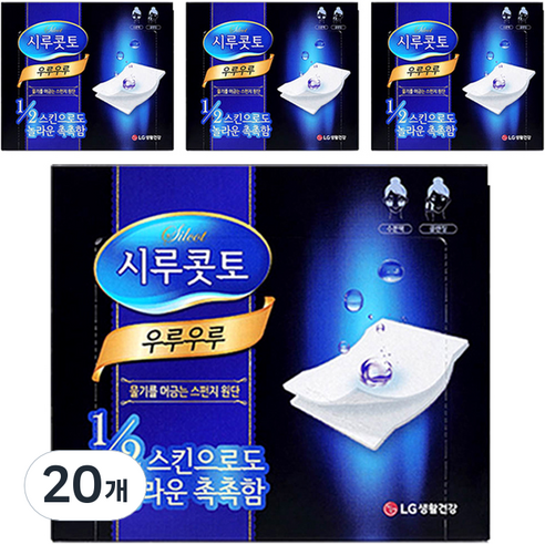 시루콧토 우루우루 화장솜, 40매입, 20개