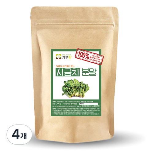 가루랑 시금치 분말, 200g, 4개