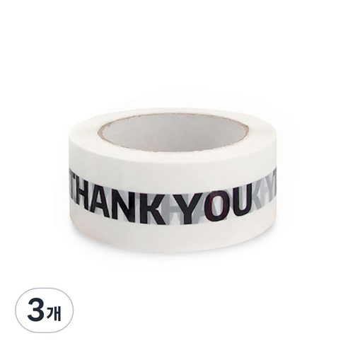 에이러블 포장용 박스테이프 45mm x 100m B0210, 1 로고 블랙화이트, 3개