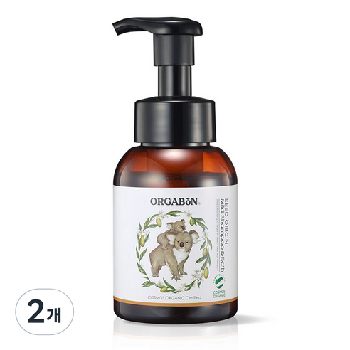 오가본 씨앗품은 유기농 순한 유아용 샴푸앤바쓰, 280ml, 2개