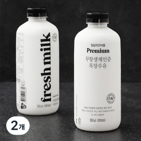 임실치즈마을 무항생제 목장우유 2p, 1.8L, 2개