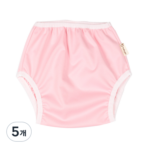 베이비앙 배변훈련팬티 전용 팬티형 방수커버, 핑크, 5개