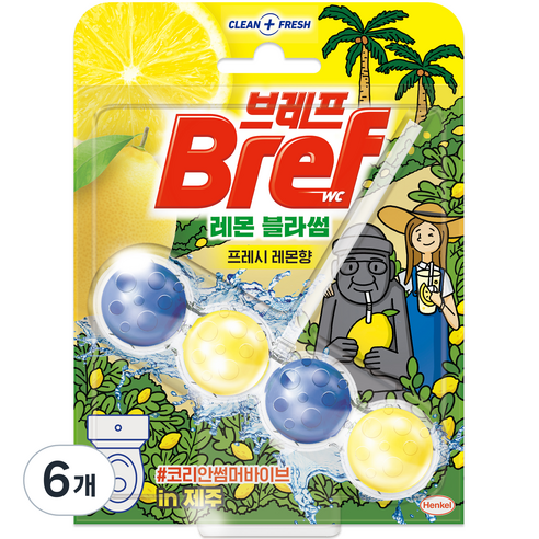 브레프 파워액티브 레몬 블라썸, 50g, 6개