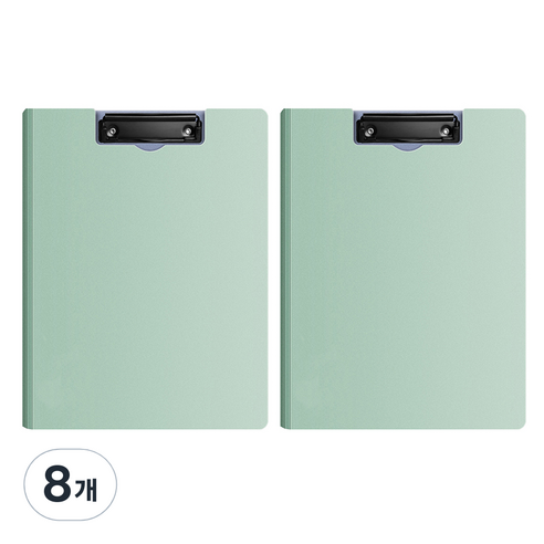 동아피엠에스 심플 커버 클립보드 A4 31.5 x 24 cm, 라이트그린, 8개