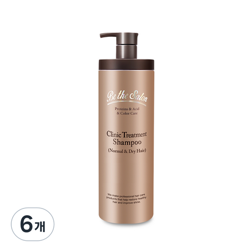 비더살롱 크리닉 중건성용 트리트먼트 샴푸, 1000ml, 6개