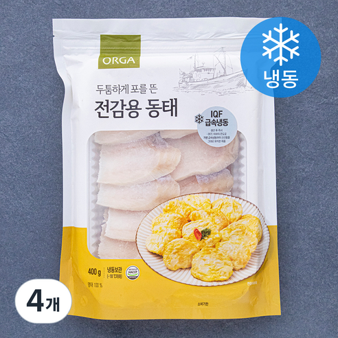 올가홀푸드 두툼하게 포를 뜬 전감용 동태 (냉동), 400g, 4개