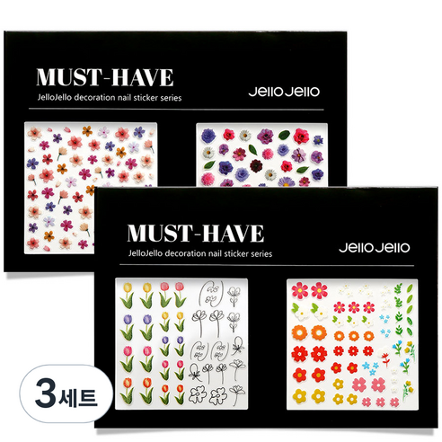 젤로젤로 머스트해브 젤네일 스티커 2종 세트, JNC-06, 3세트
