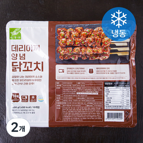 사옹원 데리야끼 양념 닭꼬치 (냉동), 800g, 2개