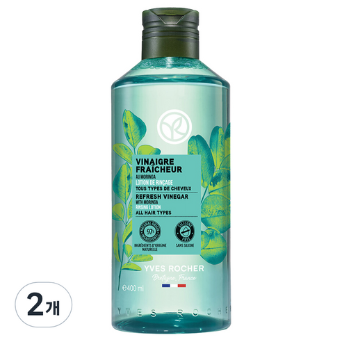 이브로쉐 모링가 리프레시 올 헤어 타입스 헤어식초, 400ml, 2개 400ml × 2개, 개당 용량 × 수량 섬네일
