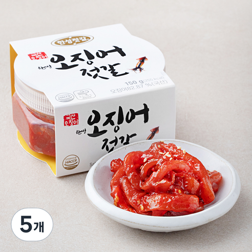 한성기업 오징어 젓갈, 150g, 5개