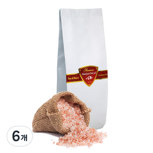 히말라야 소금장수 핑크소금 굵은입자, 300g, 6개