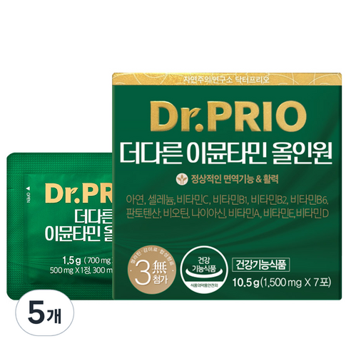 닥터프리오 더다른 이뮨타민 올인원 7p, 10.5g, 5개