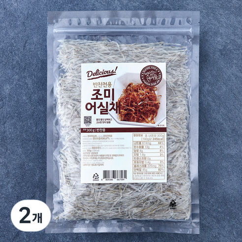 해맑은푸드 반찬전용 조미 어실채, 2개, 300g