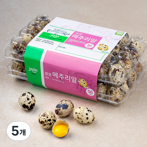 조인 생생 메추리알 56구, 504g, 5개
