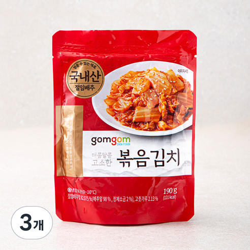 곰곰 볶음김치, 190g, 3개