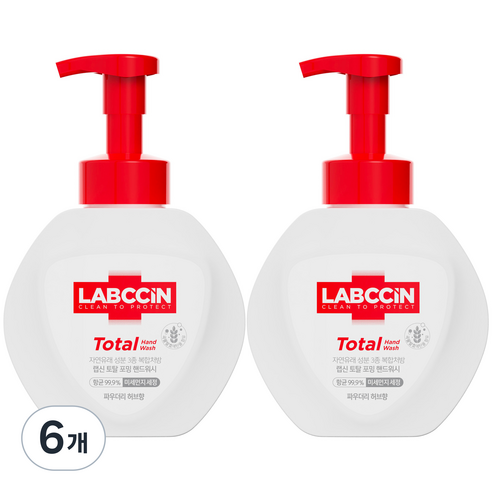 랩신 토탈 핸드워시 파우더리 허브향, 500ml, 6개