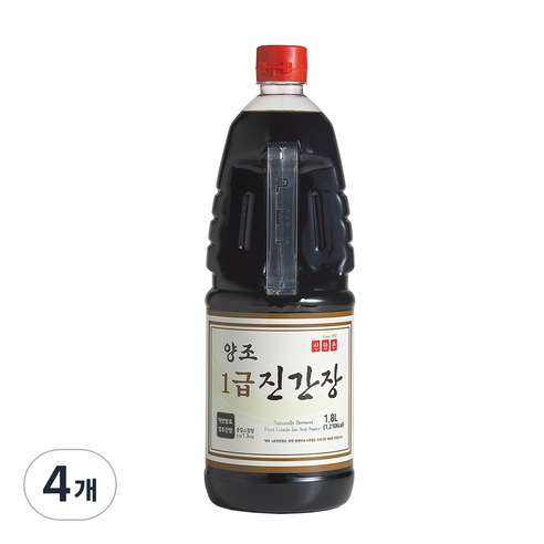 신앙촌 양조 1급 진간장, 1.8L, 4개