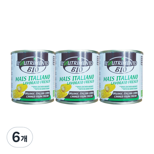 일뉴트리멘토 유기농 옥수수 캔, 160g, 6개