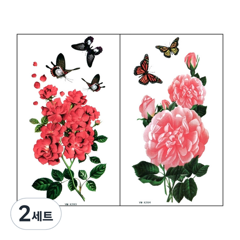 파티복닷컴 플라워타투 세트, YM-X283, YM-X284, 2세트