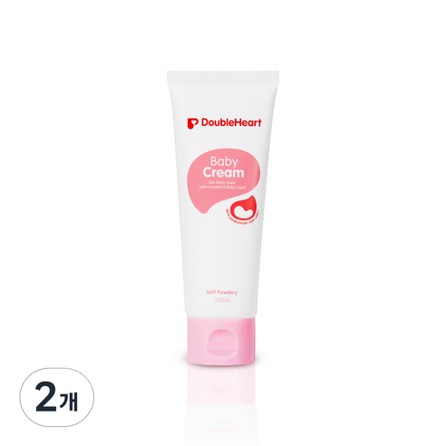 더블하트 베이비 크림 소프트 파우더리, 100ml, 2개