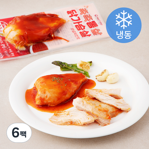 미트리 촉촉통살 닭가슴살 양념치킨맛 (냉동), 100g, 6팩