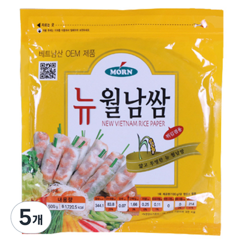 몬 뉴 월남쌈 원형 22cm, 500g, 5개