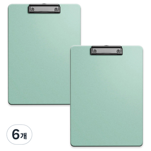 코히모 A4 PP재질 클립보드 3mm 3W321, 6개, 민트