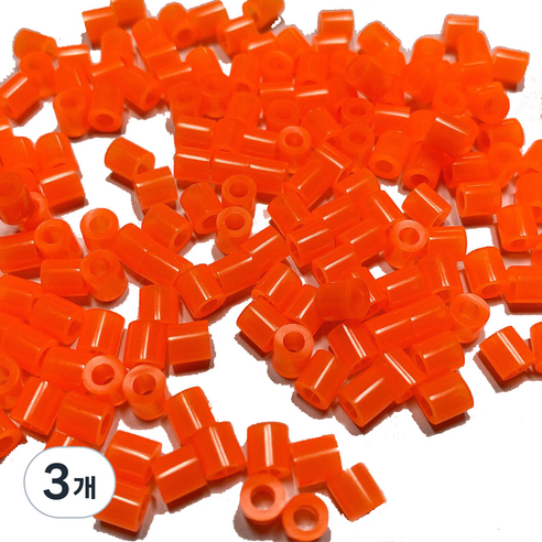 펄러 비즈 크런치 슬라임 재료 500g, 3개, 네온오렌지