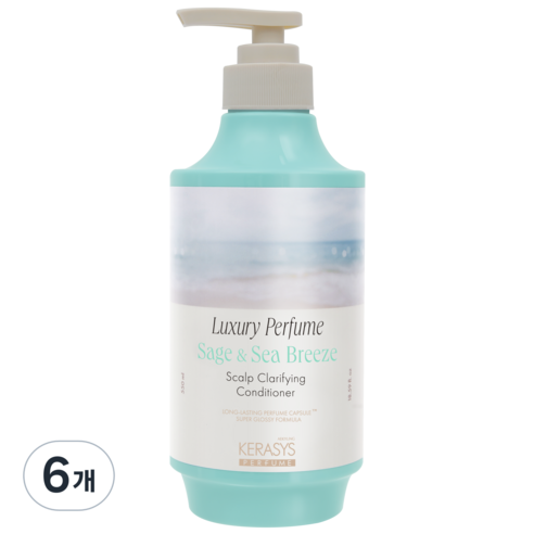 케라시스 클래리파잉 럭셔리 퍼퓸 컨디셔너 세이지 앤 시 브리즈, 6개, 550ml