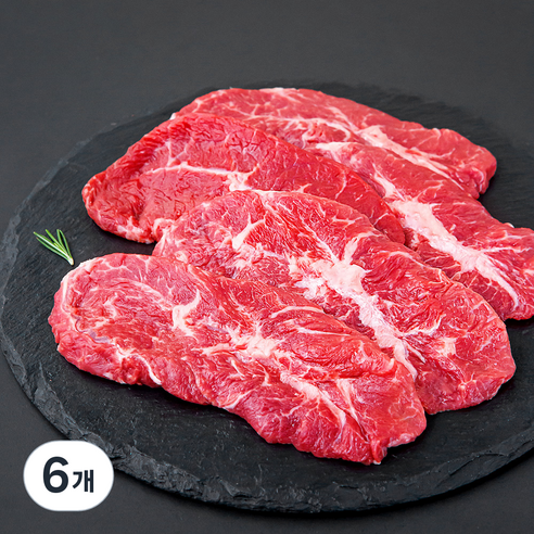 푸드랩플러스 호주산 곡물 소 부채살 구이용 (냉장), 400g, 6개
