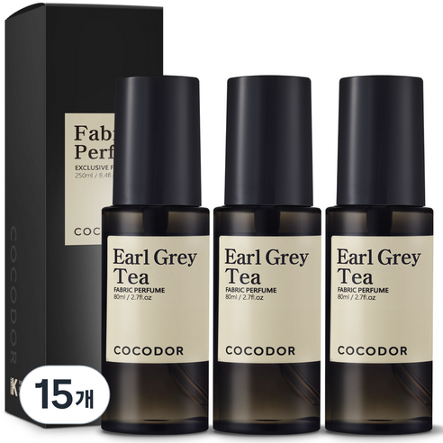 코코도르 룸 앤 패브릭 퍼퓸 섬유탈취제, 80ml, 15개, 얼그레이티