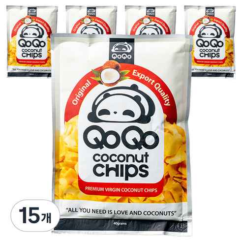큐오큐오 코코넛 칩스, 40g, 15개