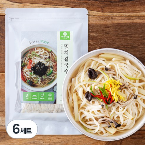 마포식품 멸치 칼국수 + 소스 3인분 세트, 540g, 6세트
