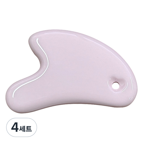 하트 괄사 마사저 + 파우치 세트, 핑크, 4세트