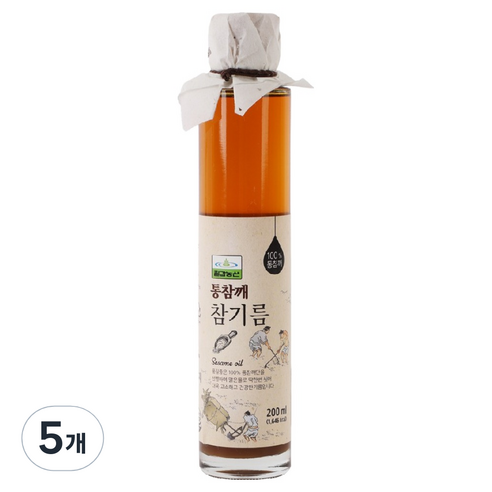 칠갑농산 통참깨 참기름, 5개, 200ml