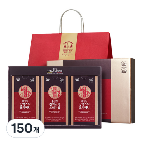 홍삼의길 홍삼정진액스틱 프리미엄 10ml x 30p + 쇼핑백, 150개
