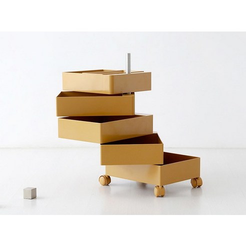 마켓비 빙그리 회전서랍 트롤리 7단, 옐로우