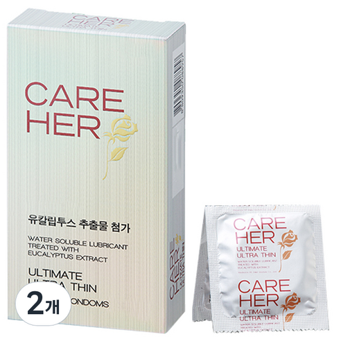 케어허 콘돔, 8개입, 2개