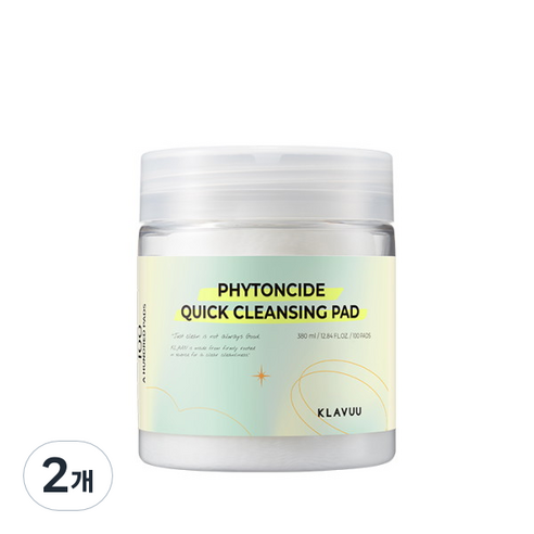 클라뷰 피톤치드 퀵 클렌징 패드 380ml, 2개, 100개입