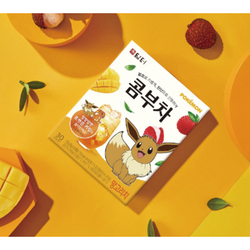 상쾌함과 건강이 가득한 담터 포켓몬 콤부차 망고리치