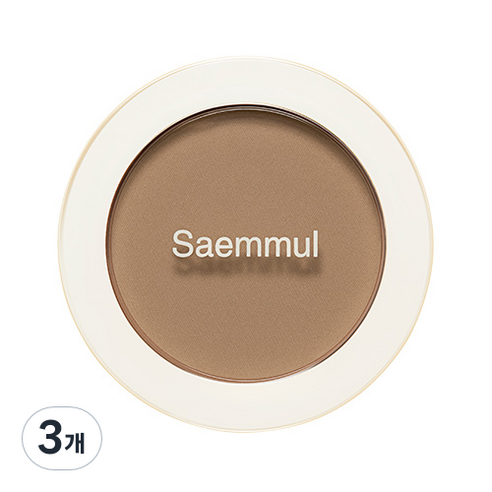 더샘 샘물 싱글 블러셔 쉐이딩 5g, BR03 클라우디 브라운, 3개