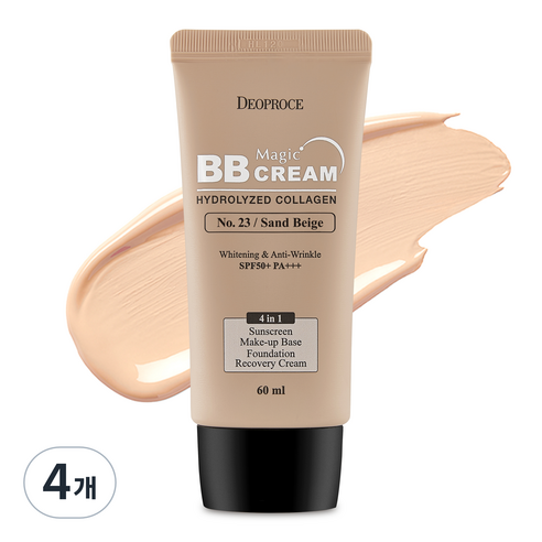디오프러스 매직 비비크림 SPF50+ PA+++ 60ml, 4개, 23호 샌드베이지
