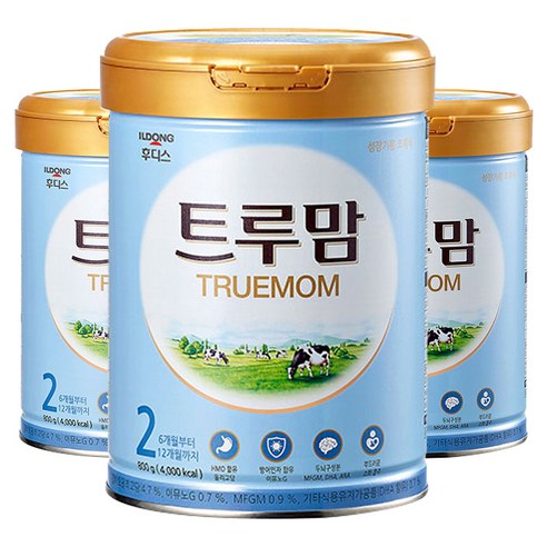 일동후디스 트루맘 2단계, 800g, 3개