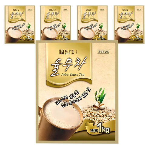 담터 율무차 자판기용, 1kg, 1개입, 5개