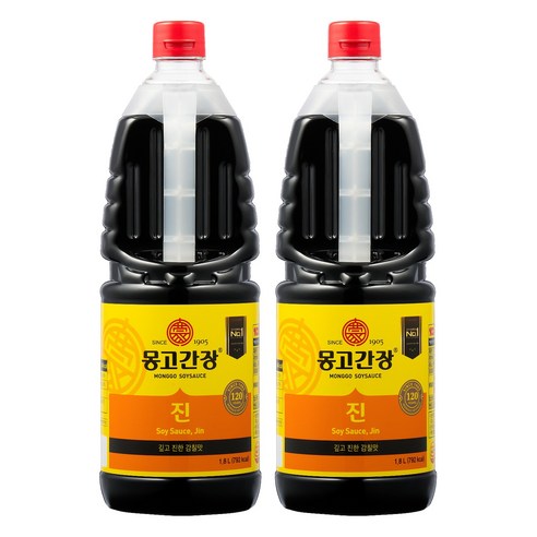 몽고식품 마산 몽고 진간장, 1.8L, 2개